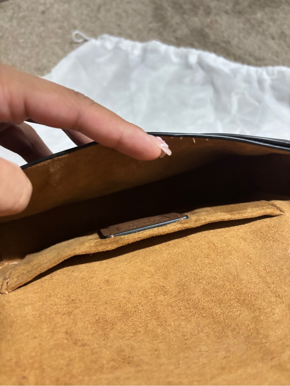 Coach Brown Signature Logo Shoulder Bag Andrea with Black Strap - Picture 3 of 4